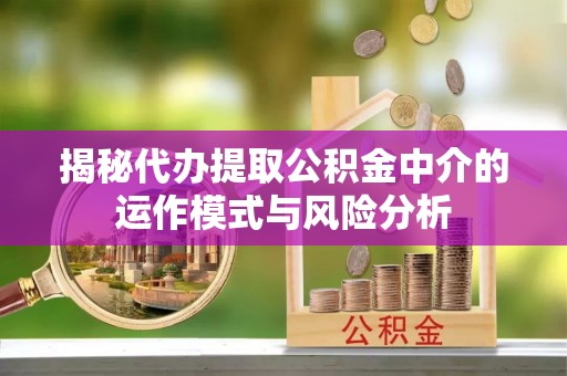 凤山揭秘代办提取公积金中介的运作模式与风险分析