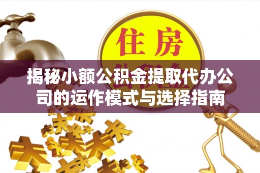 凤山揭秘小额公积金提取代办公司的运作模式与选择指南