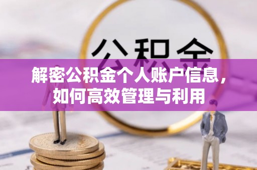 凤山解密公积金个人账户信息，如何高效管理与利用