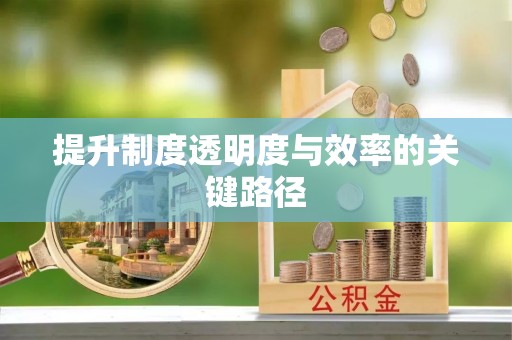 凤山提升制度透明度与效率的关键路径